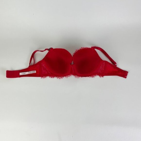 NWOT Victoria's Secret Bra 32DD Dream Angels Lined Demi Red Lace B1783 - Picture 3 of 6